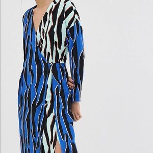 ASOS WHITE animal print wrap dress